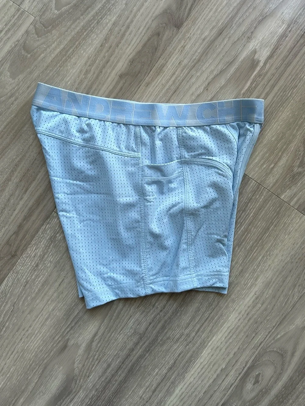 Andrew Christian | Vibe Breeze Mesh Gym boxer brief in Powder Blue (Small)